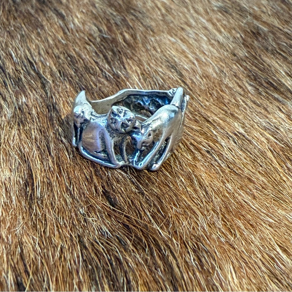Sterling Silver Cat Ring Size 6 - Picture 11 of 12